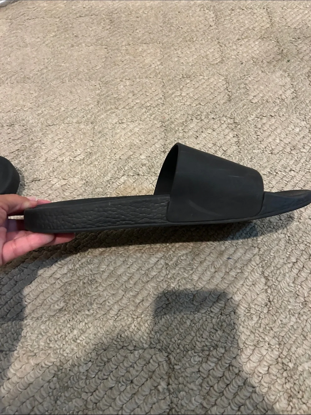 Polo by Ralph Lauren Black Slide with White Pony Logo